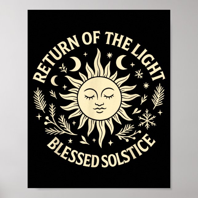 Poster Return Of The Light Blessed Solstice Celestial Sun (Frente)