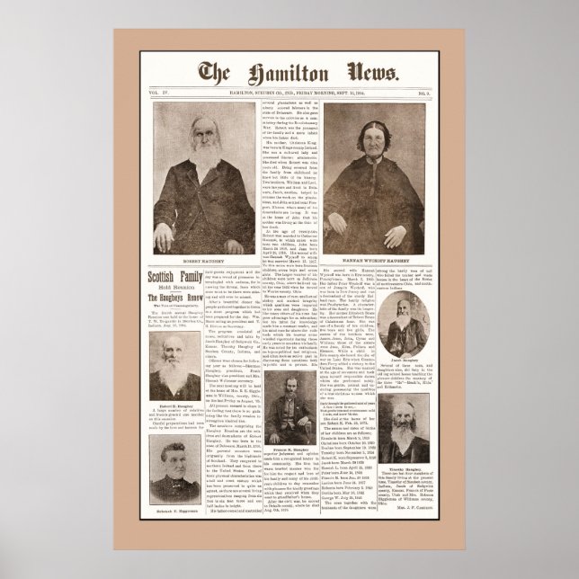 Póster Reunião da família Haughey - 16 de setembro de 190 (Frente)