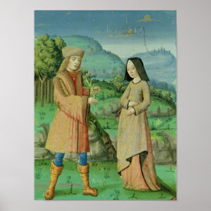 Póster Reunião de Aeneas e Anne, irmã do Dido