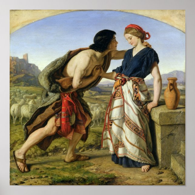 Póster Reunião de Jacob e Rachel, 1853 (Frente)