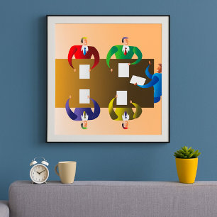 Poster Reunião de negócios