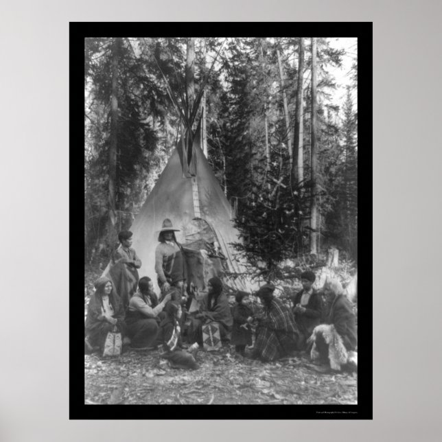 Póster Reunião de Pré-Natal Indiana de Flathead em 1916 (Frente)
