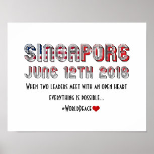 Poster Reunião de Singapura de junho 12 dos EUA sobre a