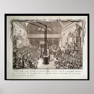 Póster Reunião do clube de Jacobin, em janeiro de 1792