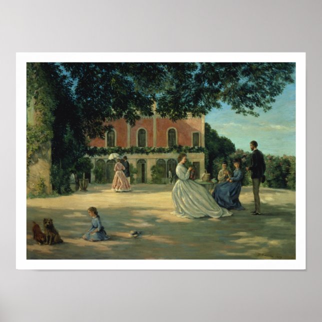 Póster Reunião Familiar no Terrace em Meric, 1867 (Frente)