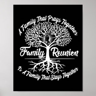 Poster Reunião Familiar Uma Família Reza Juntos
