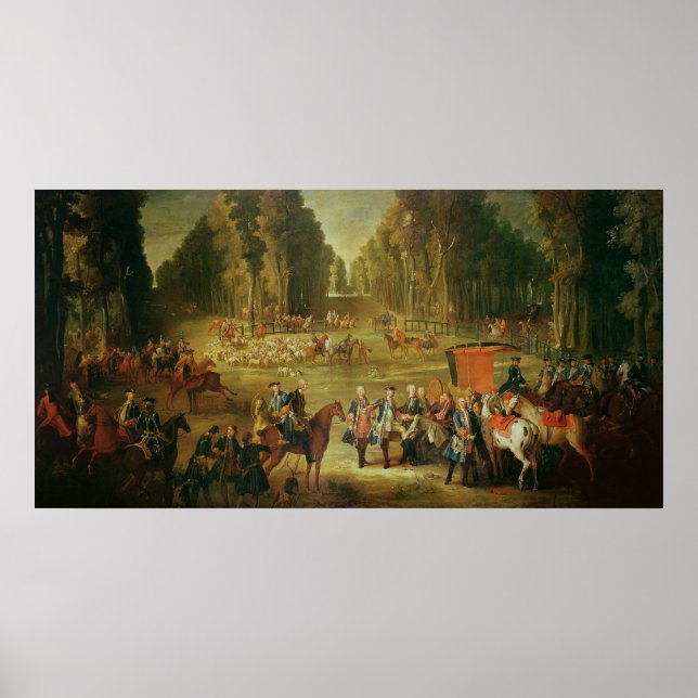 Póster Reunião para a Caça Puits-du-Roi em Compiegne (Frente)