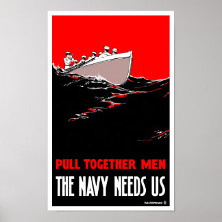 Poster Reunir Homens - O Marinho Precisa De Nós