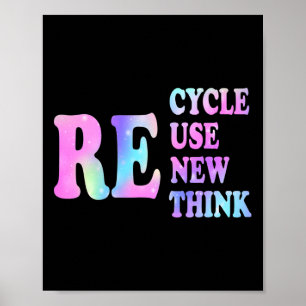 Poster Reutilização De reciclares Renovar Repensar Para R