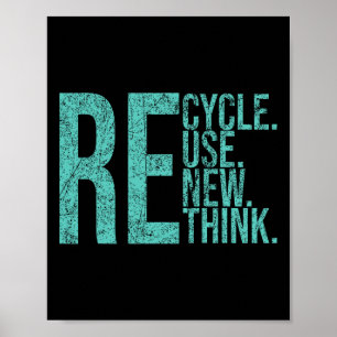 Poster Reutilização do reciclar Renovar Repensar Crise Am