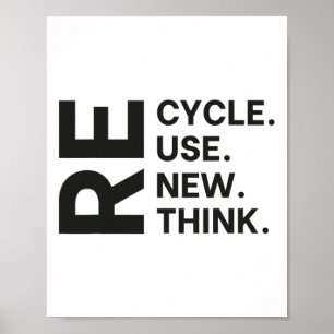 Poster Reutilização do reciclar Renovar Repensar o Ambien