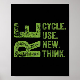 Poster Reutilização do reciclar Renovar Repensar o Ambien