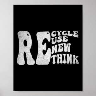 Poster Reutilização do reciclar Renovar Repensar o Groovy