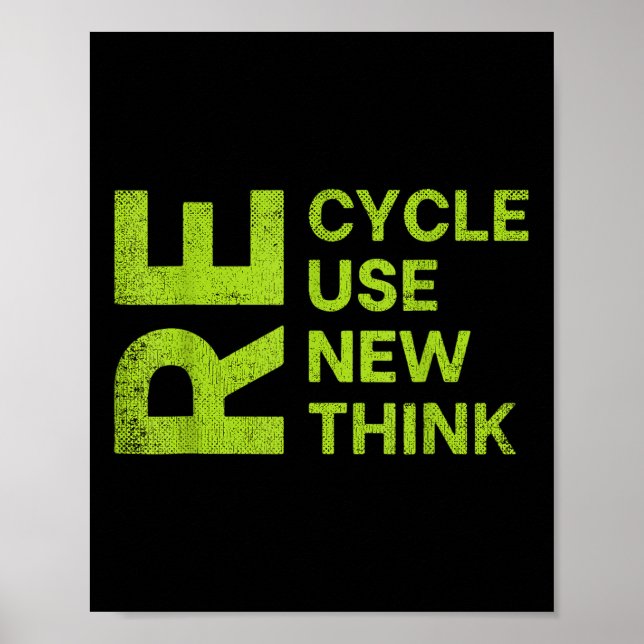Poster Reutilizar Renovar Renovar Repensar Ciclo Utilizar (Frente)