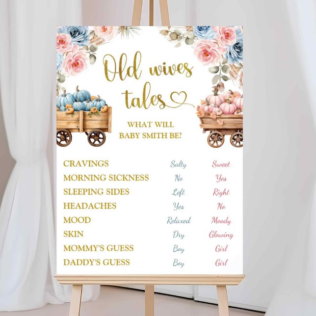 Poster Revelação de Gênero Ele ou Ela Grama de Pampas Abó (Criador carregado)