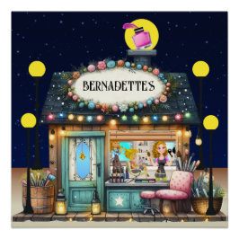 Póster Revelou seu Salão de Beleza. Spa Sinal