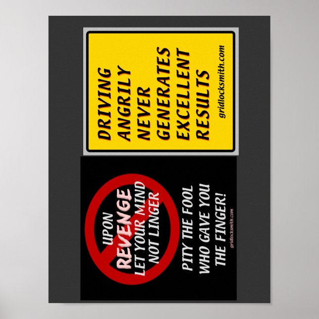 PÓSTER REVENGE+DRIVING ANGRILY-TWOFER (Frente)