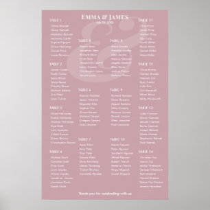 Poster REVERSE Casamento Ampersand Mauve   Gráfico de Ass