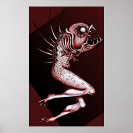 Poster Reverse mermaid drawing art print