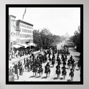Póster Revisão grande em Washington, C.C. 1865 do