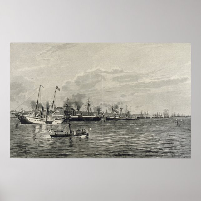 Póster Revisão Naval em Kiel (Frente)