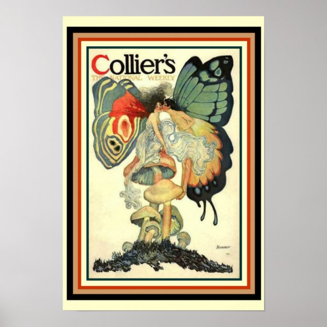 Póster Revista Collier 1910 Art Nouveau Cobrir 13 x 19 (Frente)