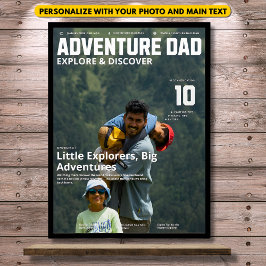 Poster Revista de Aventura do Papai Personalizável Adicio
