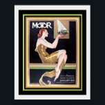 Póster Revista de Motor do Cobrir Art Deco 16 x 20<br><div class="desc">Motor Magazine,  Art Deco,  Cobrir 16 x 20 1931</div>