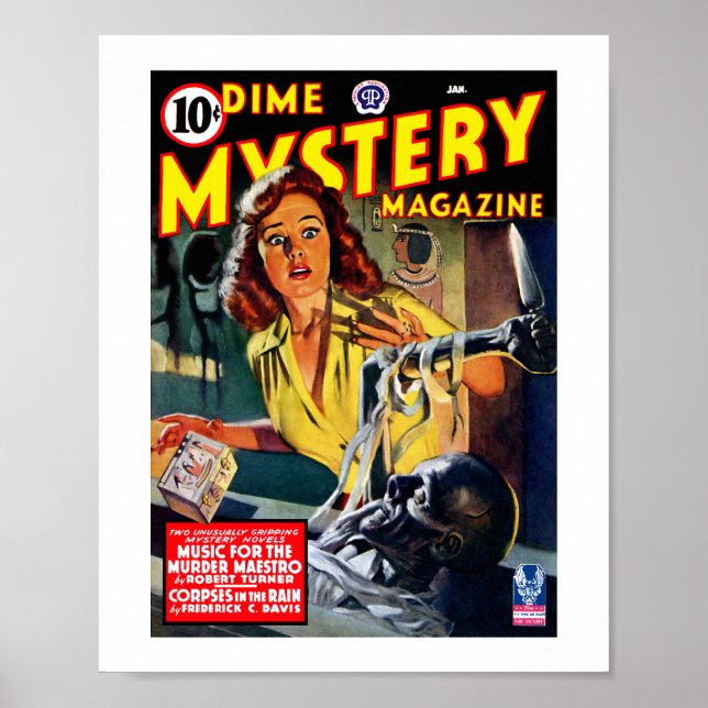 Poster Revista Dime Mystery (Jan. 1943) (Frente)