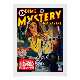 Póster Revista Dime Mystery (Jan. 1943)