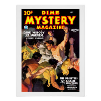 Póster Revista Dime Mystery (julho de 1935)