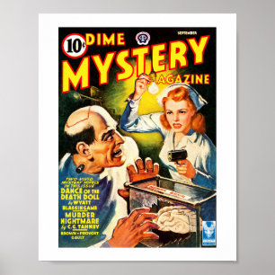 Poster Revista Dime Mystery (Set, 1942)