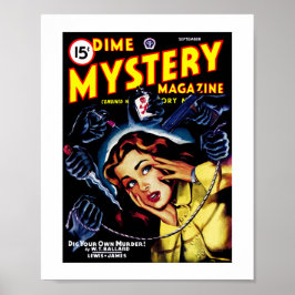 Poster Revista Dime Mystery (Set, 1946)