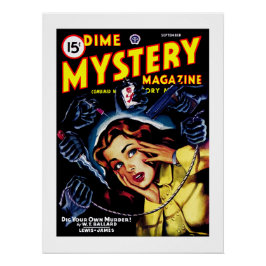 Póster Revista Dime Mystery (Set, 1946)
