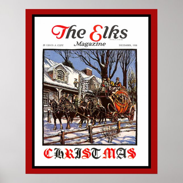 Poster Revista Elks 1930 Natal (Frente)