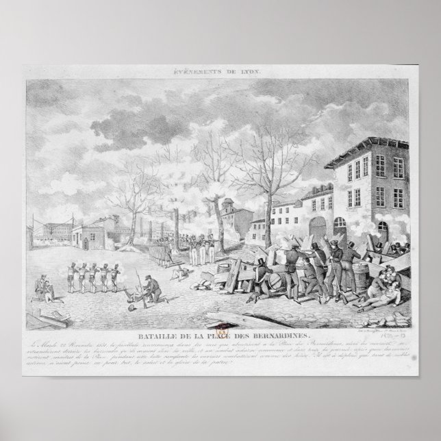 Poster Revolta dos trabalhadores da seda de Lyon (Frente)
