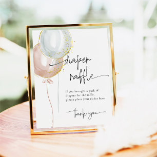 Poster Revolução de Gênero Jogo do Chá de fraldas Raffle 