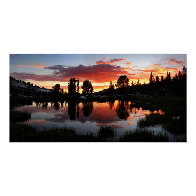 Póster Reymann Lake Sunset - Yosemite (Frente)