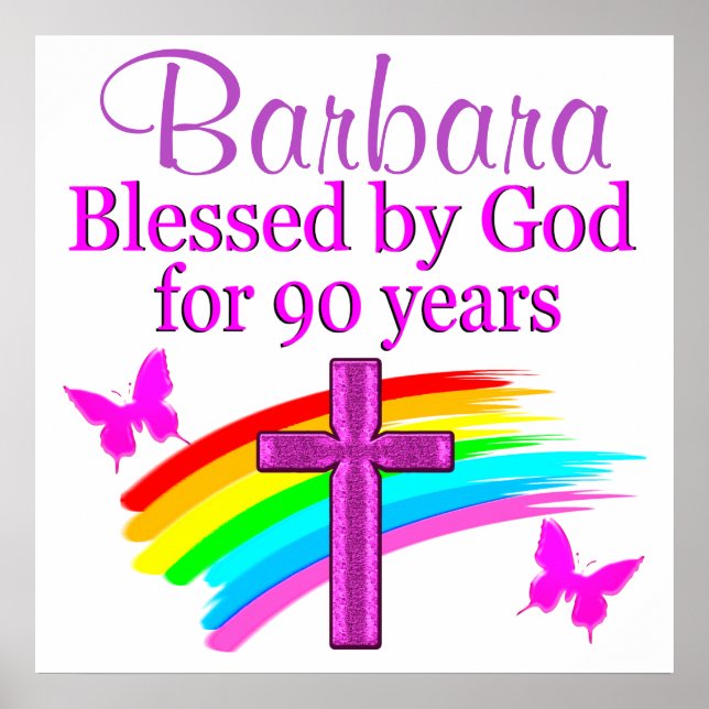 PÓSTER REZA DE ANIVERSÁRIO DE 90 PERSONALIZADA (Frente)