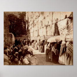 Poster Rezações judaicas no Muro das Velas em Jerusalém