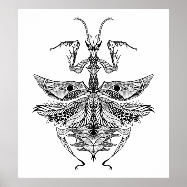 Poster Rezando Mantis 2 inspirada (Frente)