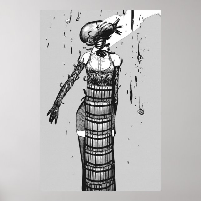 Poster Reze Bomba Diabo Chainsaw Man Manga (Frente)