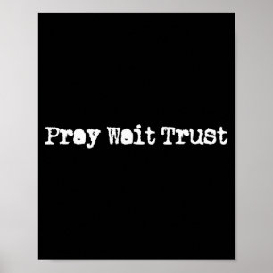 Poster Reze Espere E Confie Em Deus Fé Oração Cristã