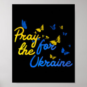 Poster Reze Pela Ucrânia Borboleta Ucrânia Em Pé De Ukra