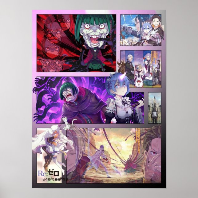Poster ReZero Betelgueuse Rem y Subaru (Frente)