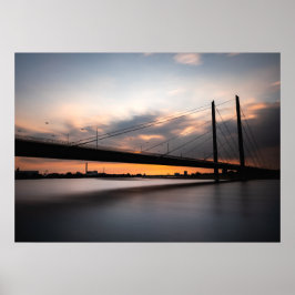 Poster Rheinkniebrücke Dusseldorf, Alemanha