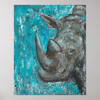 Póster Rhino380 - Abstrato Rhinosceros Art