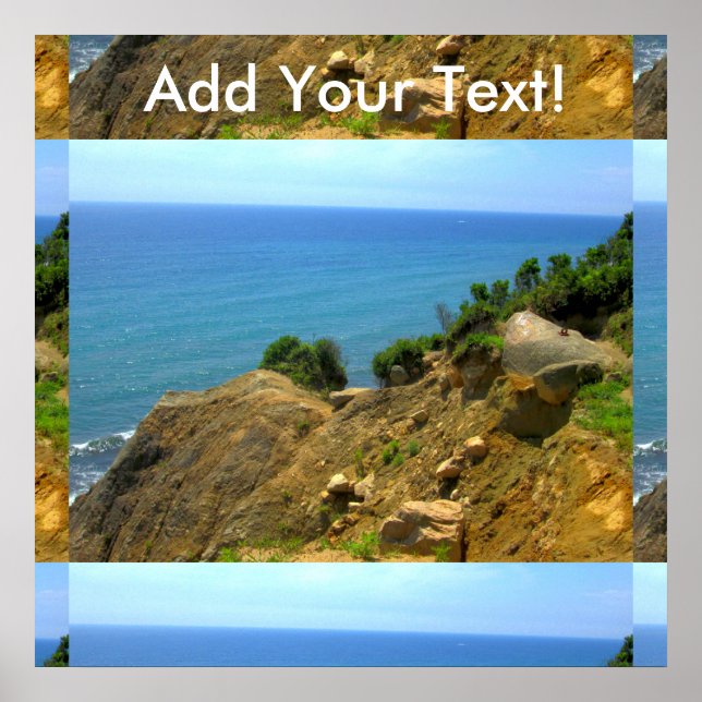 Poster Rhode Island Mohegan Bluffs (Frente)