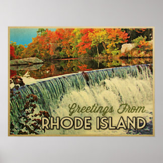 Póster Rhode Island Saudações