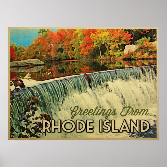 Póster Rhode Island Saudações (Frente)